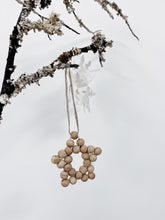 Load image into Gallery viewer, Wooden Bead Star Decoration
